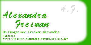 alexandra freiman business card